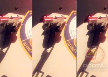 PM impede feminicídio em Itaipava e apreende a arma do namorado da vítima que jurou matá-la ontem