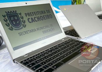 Escolas municipais de Cachoeiro-ES recebem notebooks para alunos