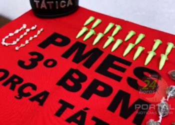 Rapaz é detido com drogas em Jerônimo Monteiro e motocicleta é apreendida na abordagem