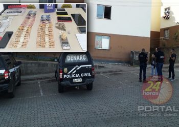 [Tráfico de Drogas] PC apreende drogas, prende quatro homens e detém um adolescente em Cachoeiro-ES