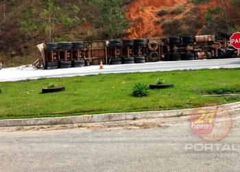 [BR 262] Motociclista morre após acidente com carreta em Conceição do Castelo-ES