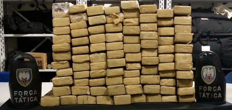 Polícia Militar apreende 90 tabletes de maconha durante ação policial no “Morro do Macaco”