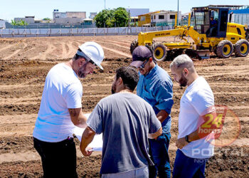 [Marataízes] Obras do complexo esportivo no bairro Candinha seguem a todo vapor