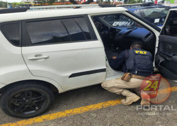 PRF apreende veículo que possuía registro de furto no ES