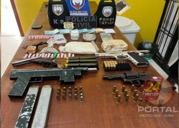 Polícias Civil e Militar realizam operação em Brejetuba e apreendem armas de fogo, munições e drogas