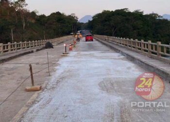 [Morro Grande] Tráfego de veículos na ponte sobre o Rio Itapemirim é liberado antes do prazo, em Cachoeiro-ES