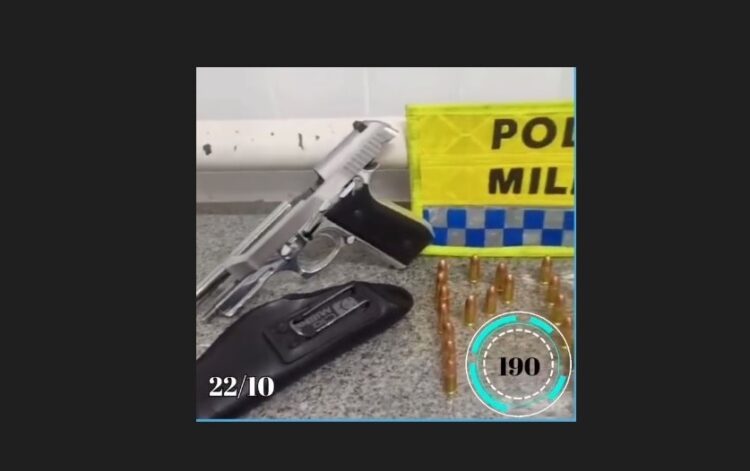 [Itapemirim] PM detém suspeito por porte ilegal de arma de fogo