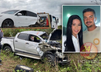 [Tragédia] Casal de Marataízes morre em acidente, na reta da Marinha, em Itapemirim após parar para trocar pneu