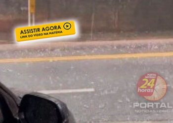 [Temporal] Chuva de granizo de cinco minutos atinge Alegre