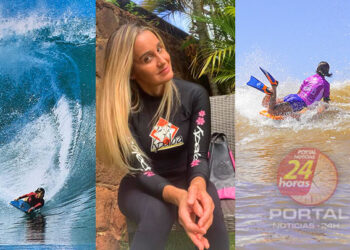Dani Freitas e Mariana Nogueira, estrelas do bodyboarding mundial nos anos 90, revivem rivalidade no Wahine 2024