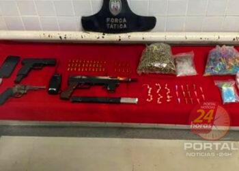 [Piúma] Suspeitos de tráfico são detidos com submetralhadora
