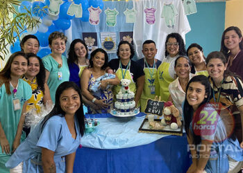 Paciente ganha ensaio de gestante e chá de fraldas de profissionais do HIFA