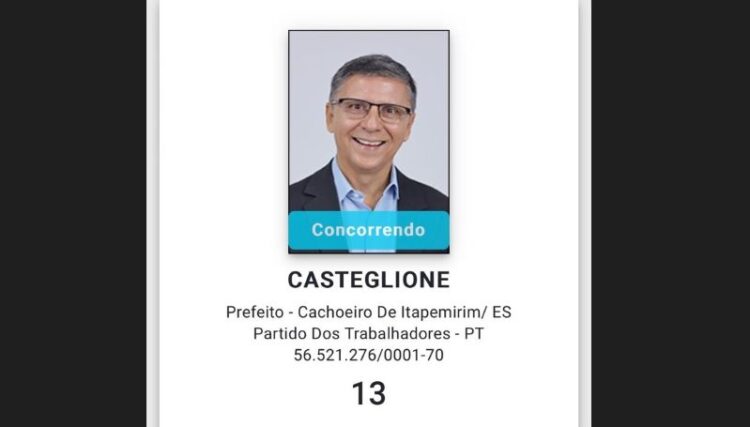 [Eleições 2024] Após recurso, Casteglione se mantém na disputa em Cachoeiro