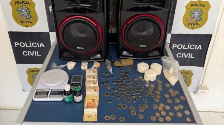 Polícia Civil prende três pessoas por tráfico de drogas em Cachoeiro de Itapemirim
