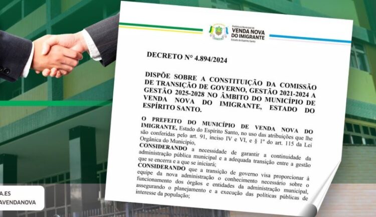 [Venda Nova] Paulinho Mineti nomeia comissão de transição e processo de sucessão segue com transparência