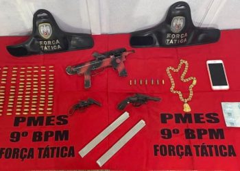 [Cachoeiro] Força Tática apreende armas e munição em baile funk no Fé e Raça