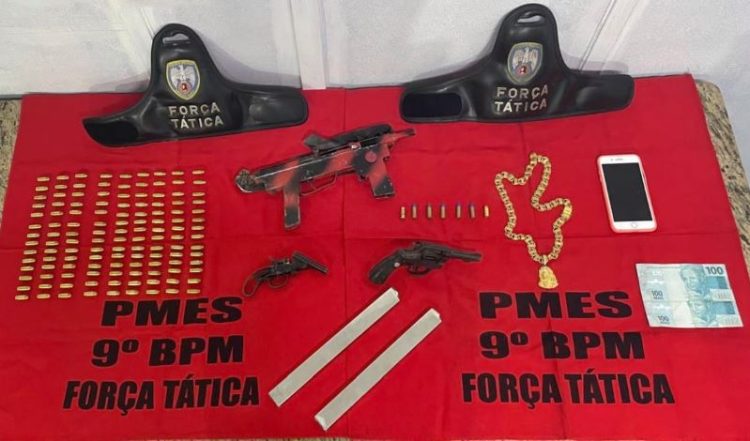 [Cachoeiro] Força Tática apreende armas e munição em baile funk no Fé e Raça