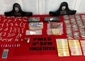 Força Tática do 9º BPM apreende grande quantidade de entorpecentes em Cachoeiro de Itapemirim