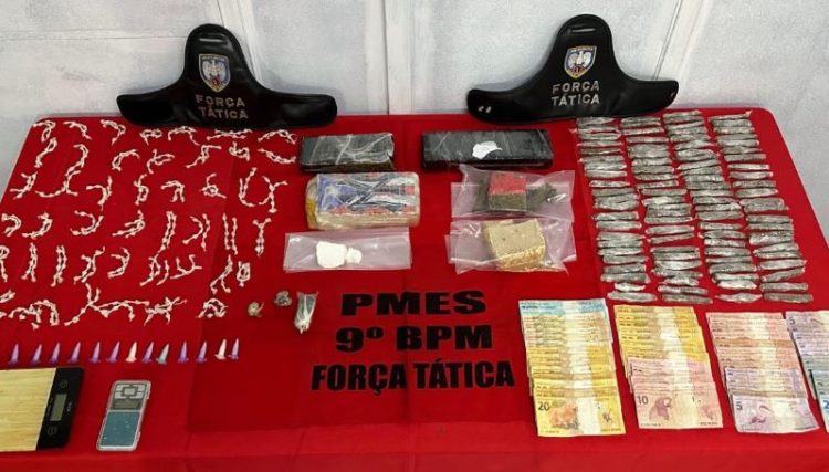 Força Tática do 9º BPM apreende grande quantidade de entorpecentes em Cachoeiro de Itapemirim