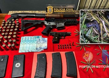 [Marataízes] Polícia Civil apreende fuzil M4 e prende líder do tráfico ligado ao Comando Vermelho