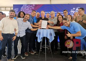 [Apiacá] Casagrande inaugura obras e autoriza início da implantação de Polo Industrial e Parque de Exposições