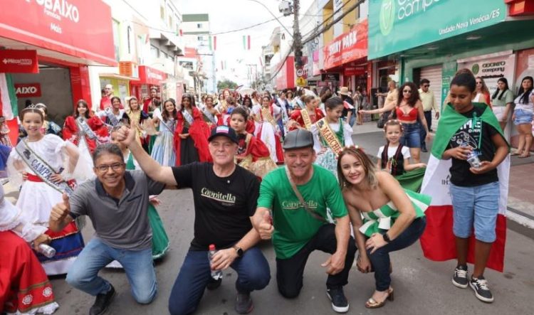 [Nova Venécia] Em clima de festa italiana, Casagrande anuncia investimentos em Educação, Infraestrutura e Saúde