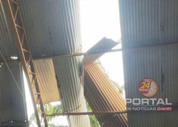 [Kennedy] Ginásio de Santo Eduardo é interditado devido aos fortes ventos que atingem o município