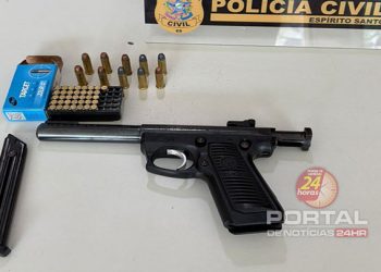 Homem é preso com arma e munições durante cumprimento de mandado em Venda Nova do Imigrante