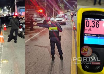 Força pela Vida detém 04 por alcoolemia em blitze Nacional da Lei Seca