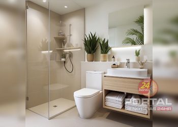 Banheiro pequeno e bem aproveitado: nichos embutidos são aposta de arquitetos para 2026