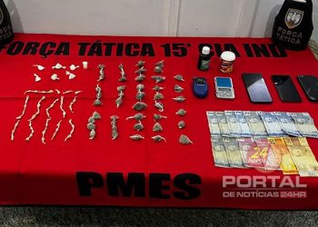 [Atílio Vivácqua] Força Tática detém suspeitos e apreende entorpecentes
